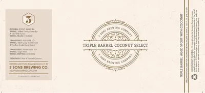 Triple Barrel Coconut Select label