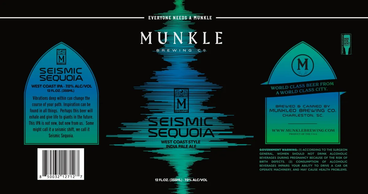 Seismic Sequoia — full label as filed with TTB