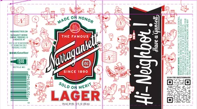 Narragansett Lager label