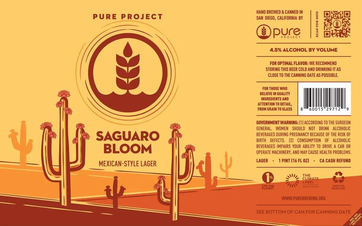 Saguaro Bloom — full label as filed with TTB