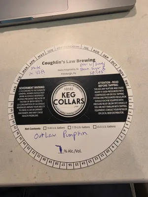Outlaw Pumpkin label