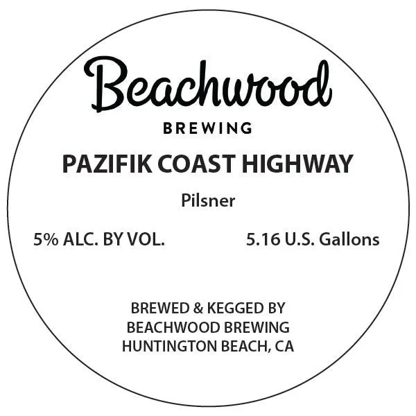 Pazifik Coast Highway — full label as filed with TTB
