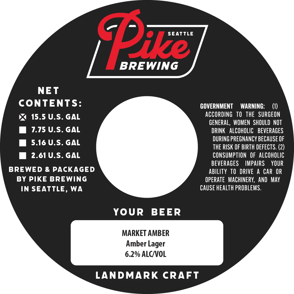 Market Amber — full label as filed with TTB