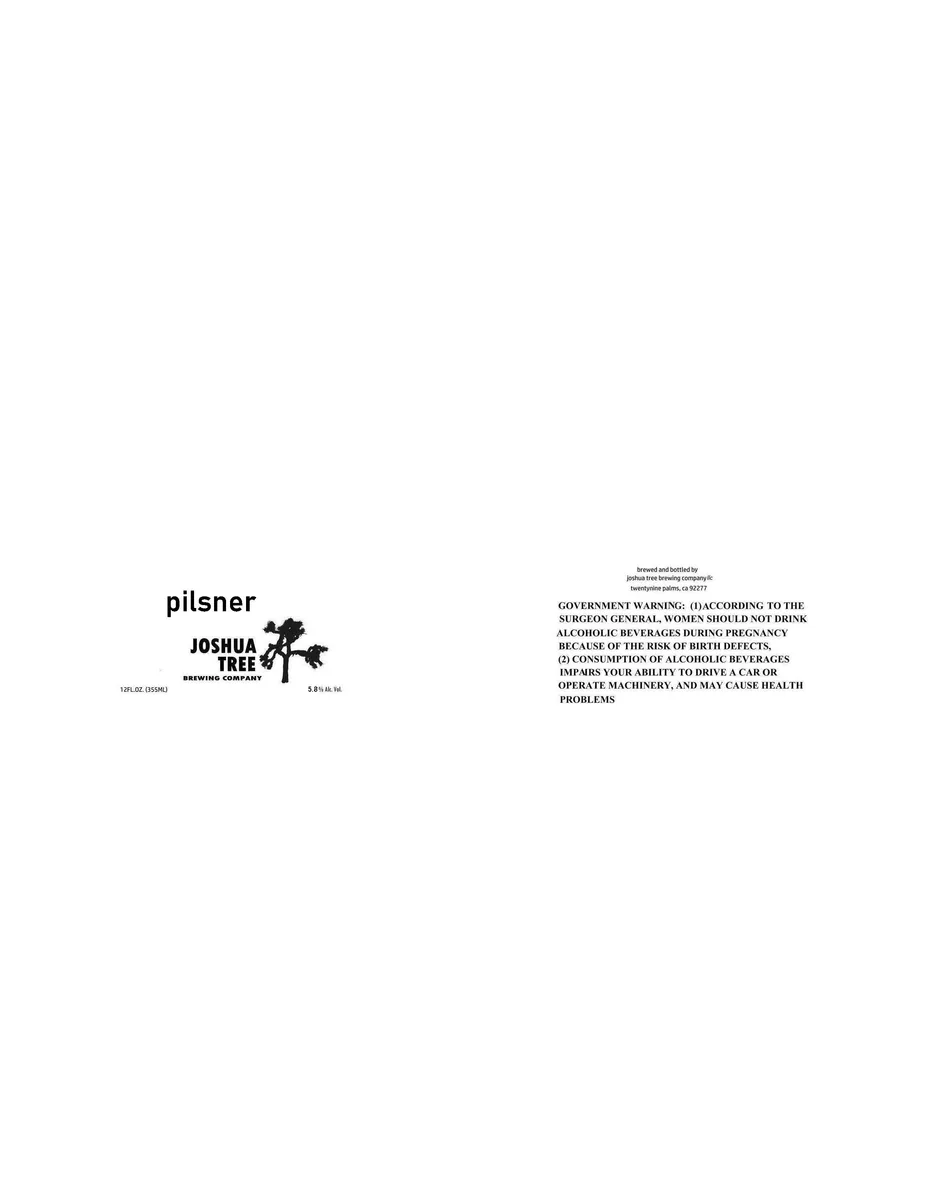 Pilsner — full label as filed with TTB
