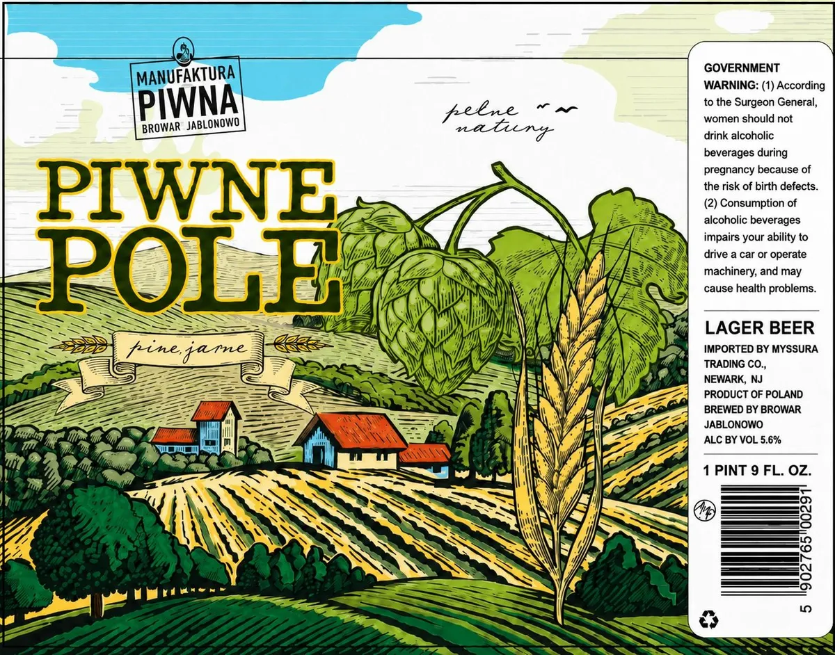 Piwne Pole label art — PIWO POLE