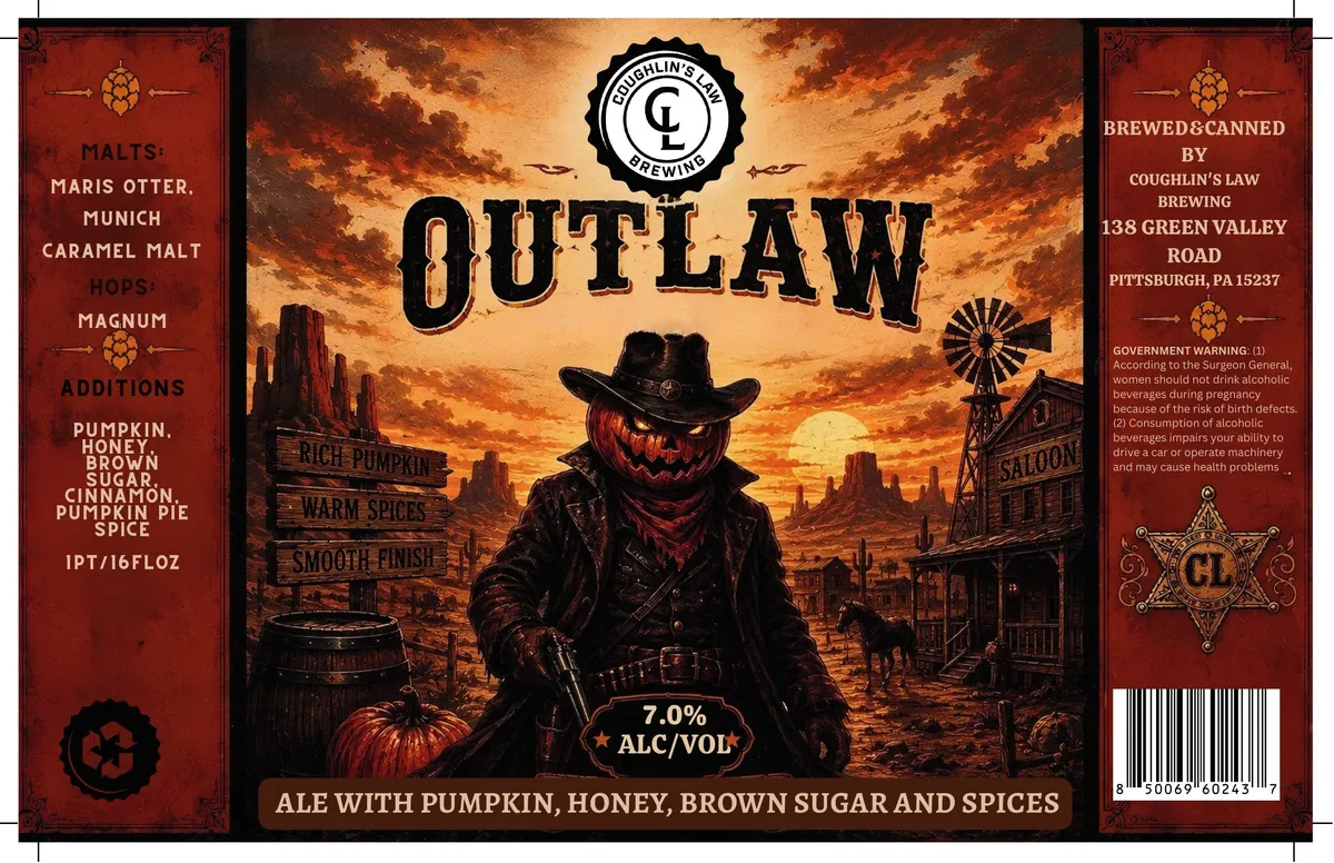 Outlaw — full label as filed with TTB