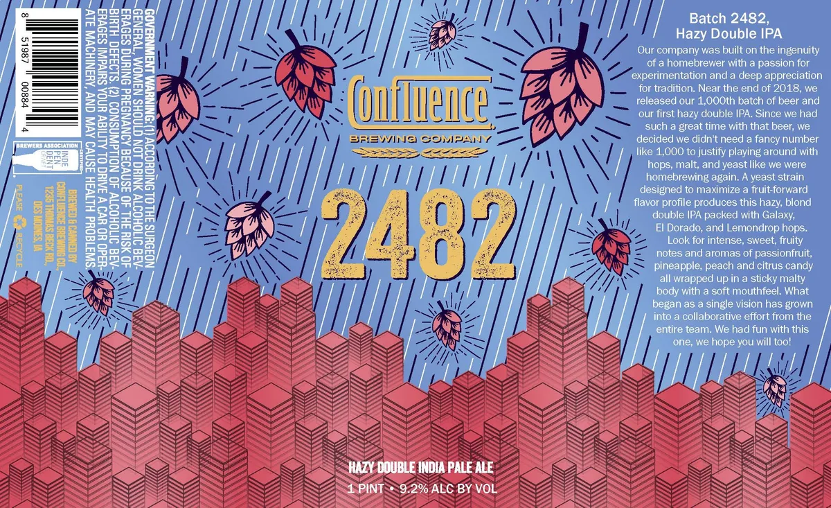 Batch 2482 — full label as filed with TTB