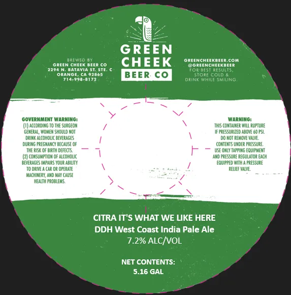 Citra It's What We Like Here — full label as filed with TTB