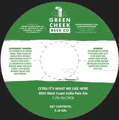 Citra It's What We Like Here label