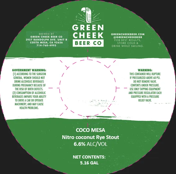 Coco Mesa — full label as filed with TTB