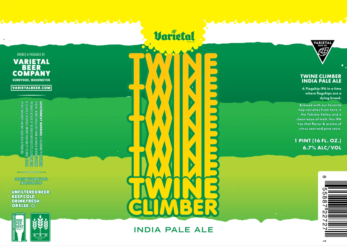 Twine Climber — full label as filed with TTB