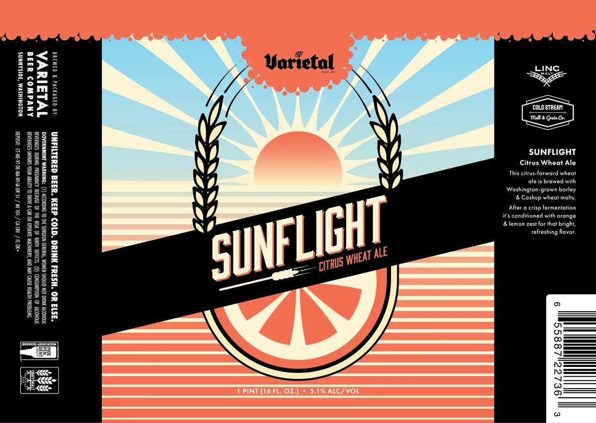 Sunflight — full label as filed with TTB