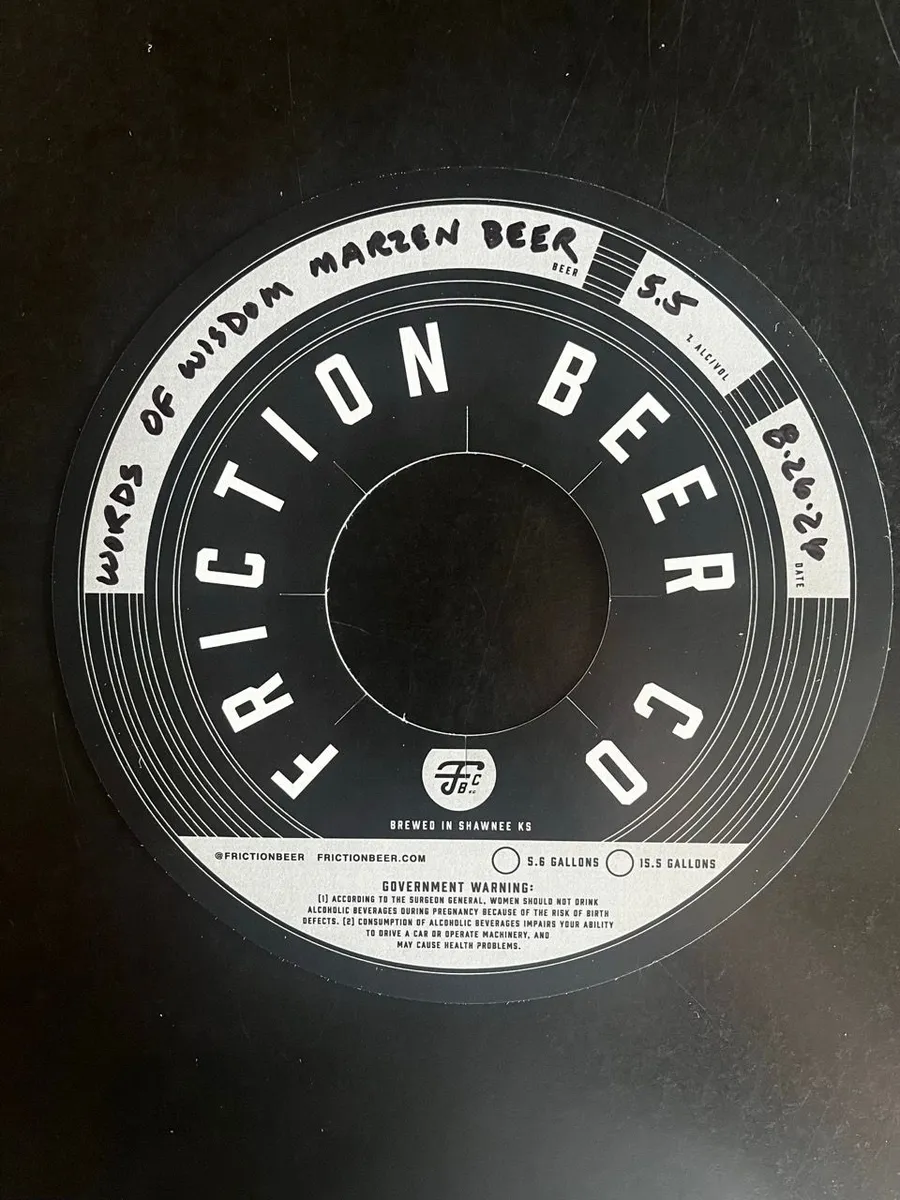 Words of Wisdom Marzen — full label as filed with TTB