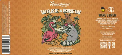 Wake & Brew label