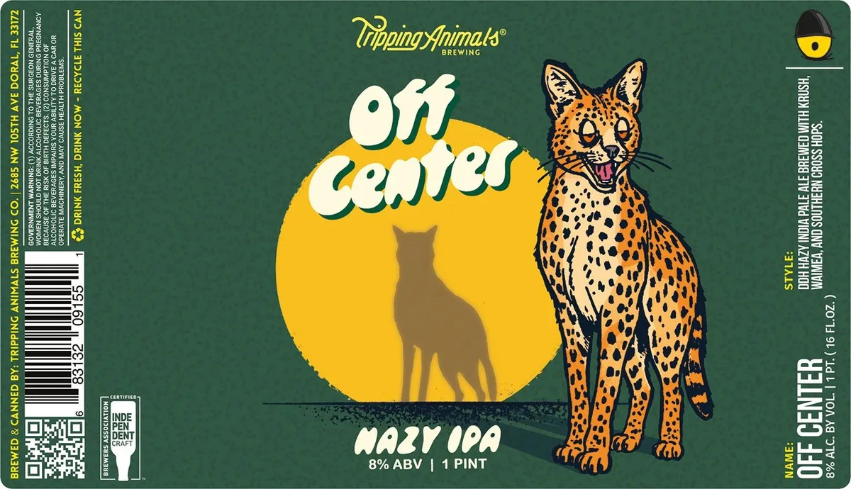 Off Center — full label as filed with TTB