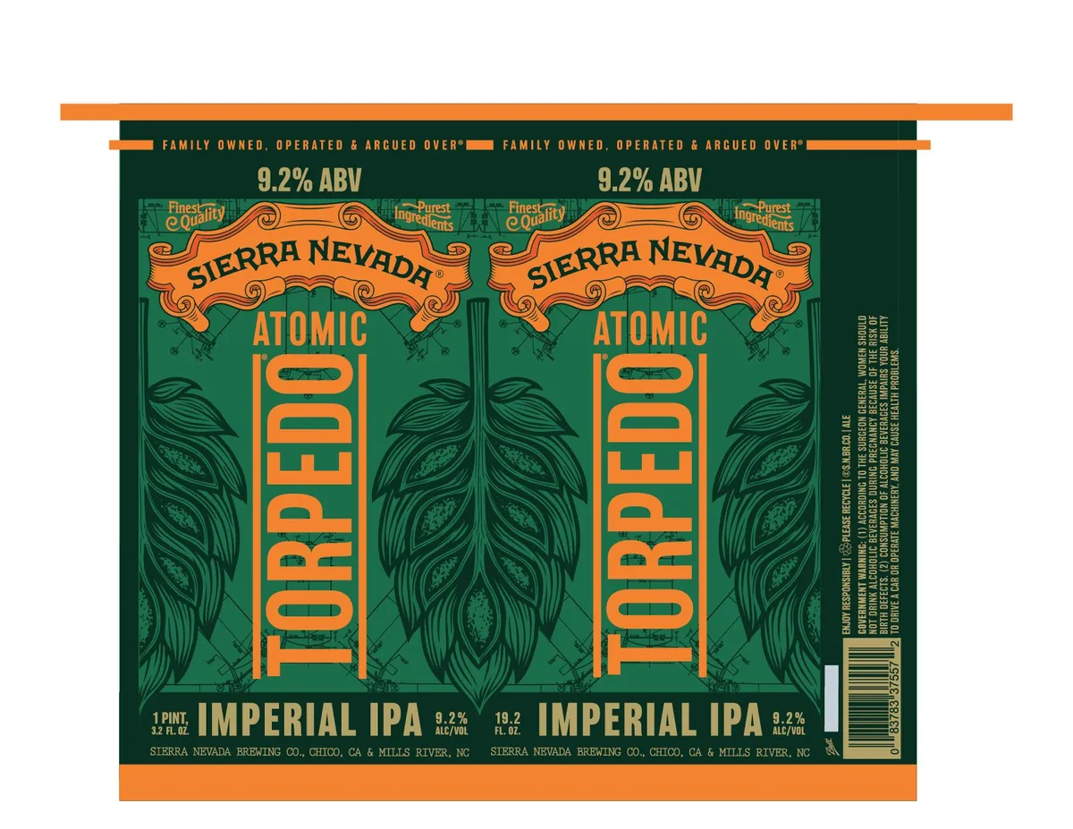 Atomic Torpedo Imperial IPA — full label as filed with TTB