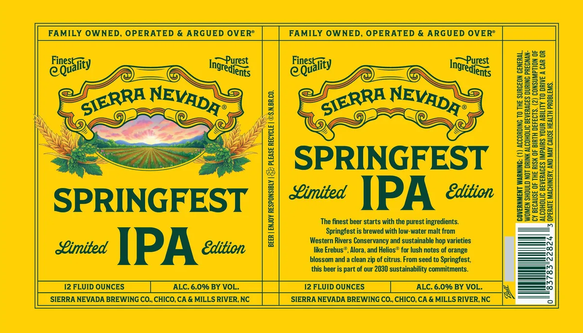 Springfest IPA — full label as filed with TTB
