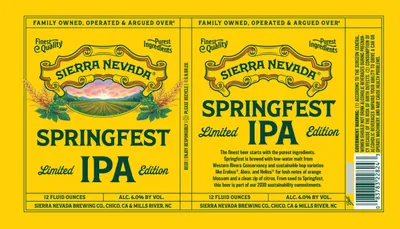 Springfest IPA label