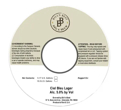 Ciel Bleu Lager label