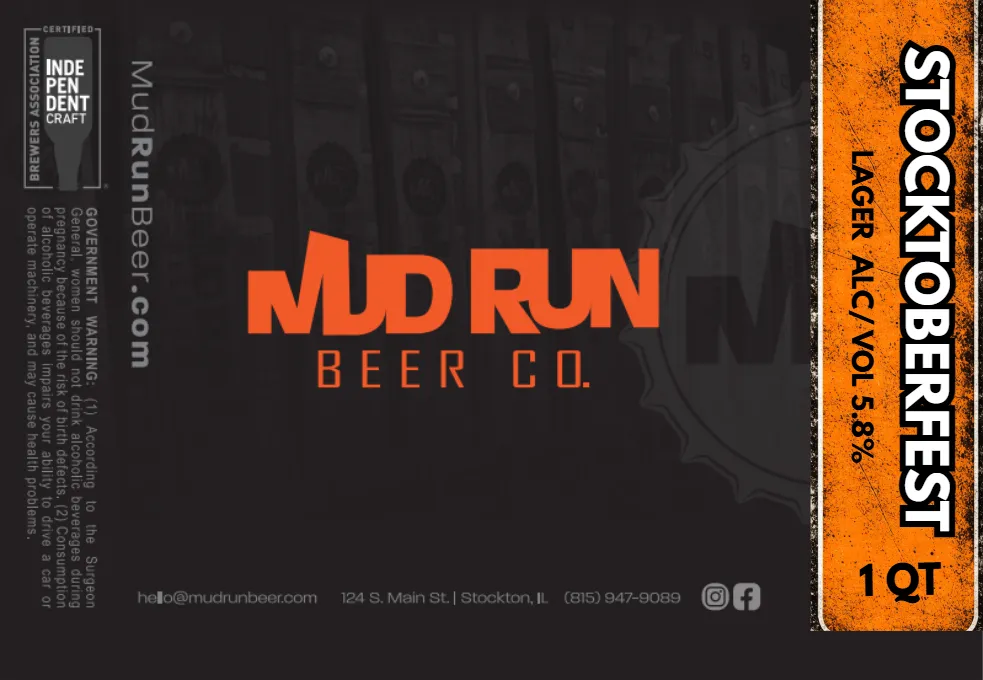 Stocktoberfest label art — MUD RUN BEER CO.