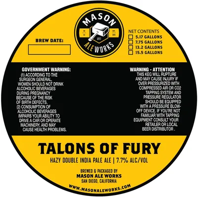 Talons Of Fury label