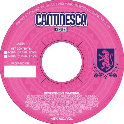 Cantinesca Cerveza label