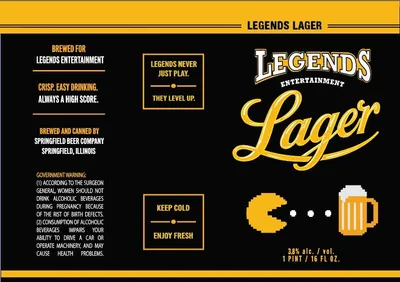 Legends Lager label
