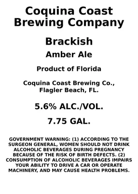 Brackish Amber Ale label