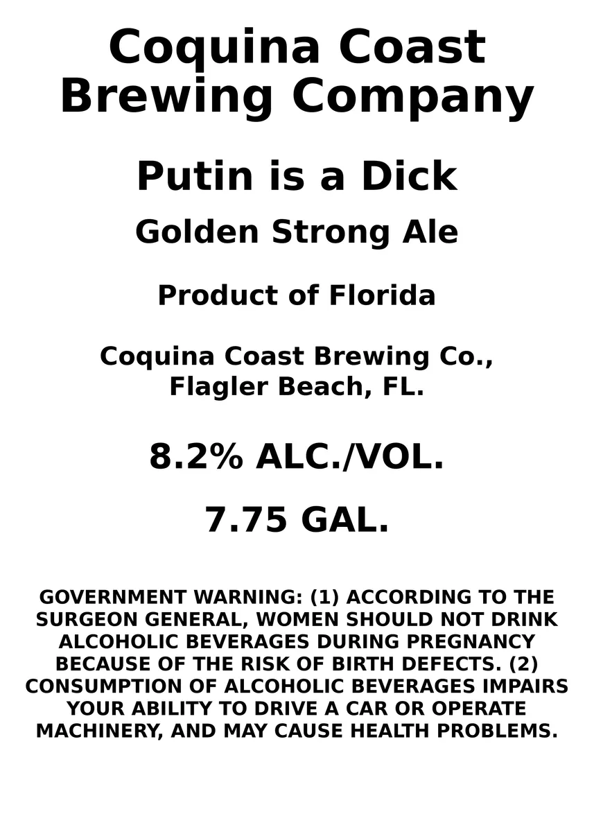 Putin Is a Dick label