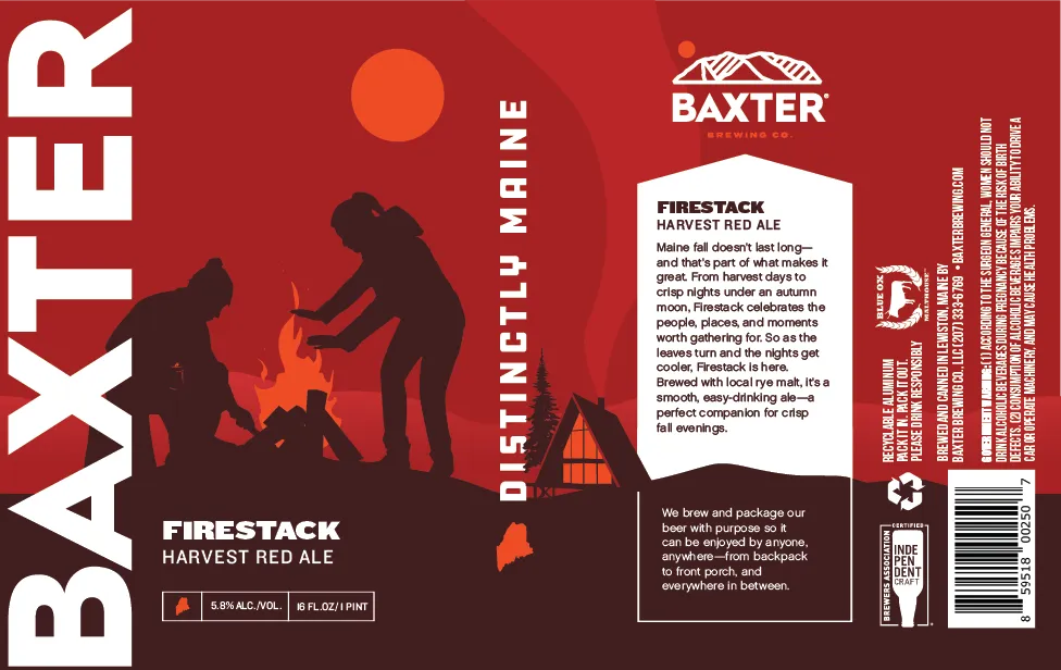 Firestack Harvest Red Ale — full label as filed with TTB