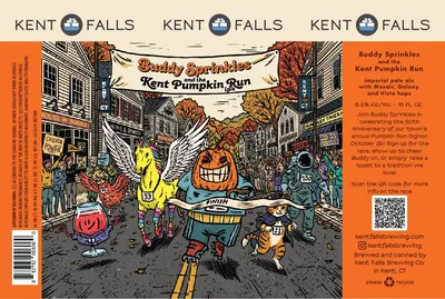 Buddy Sprinkles and the Kent Pumpkin Run label