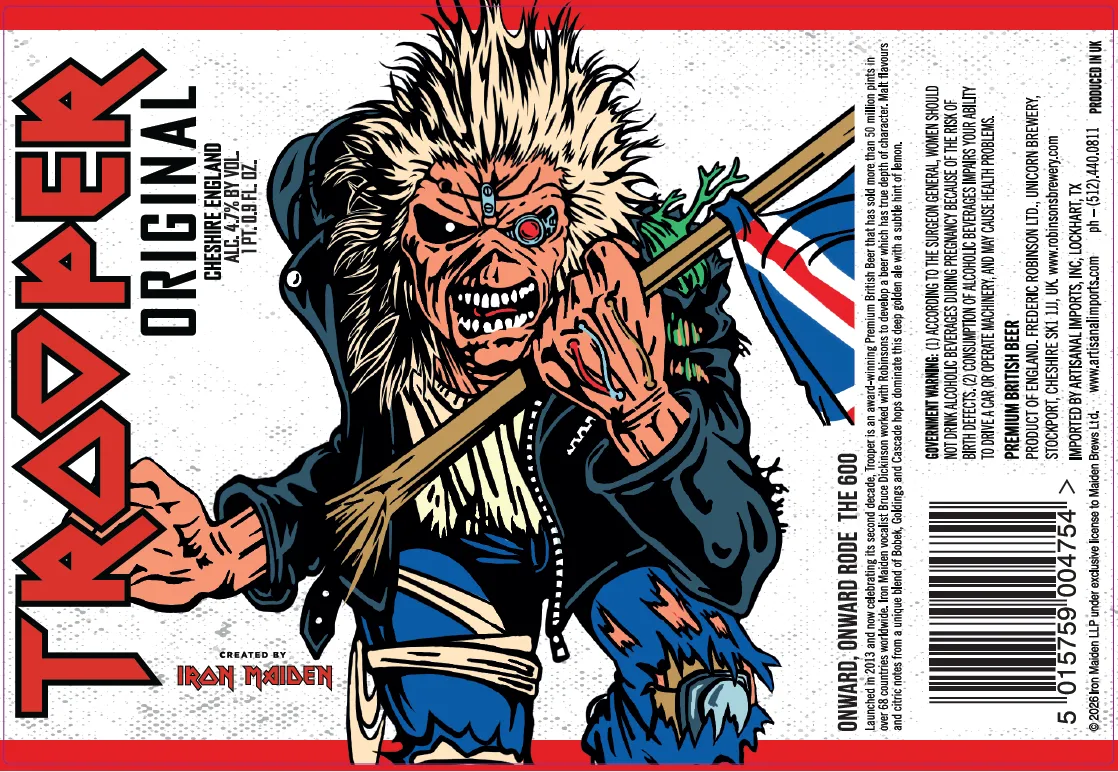 Trooper Original — full label as filed with TTB