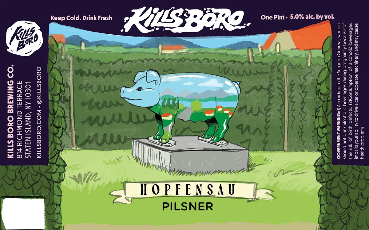Hopfensau — full label as filed with TTB