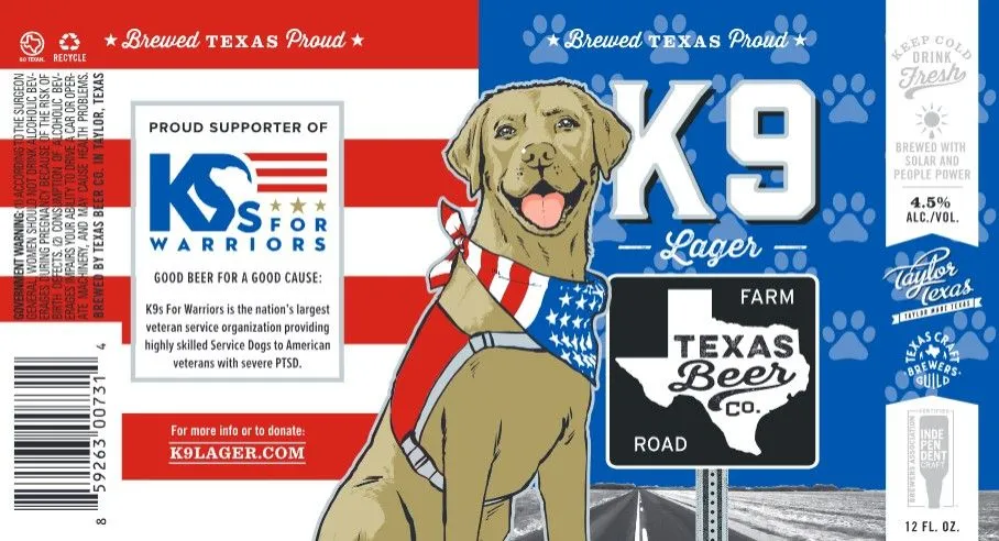 K9 Lager — full label as filed with TTB