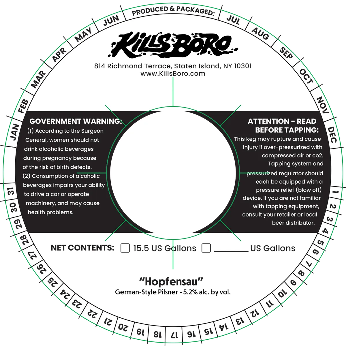 Hopfensau — full label as filed with TTB