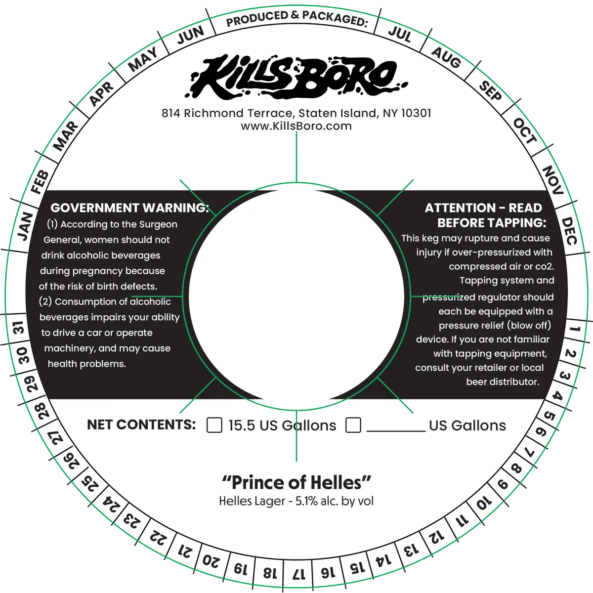 Prince of Helles — full label as filed with TTB