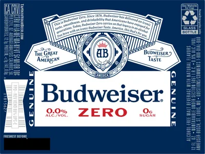 Budweiser Zero label