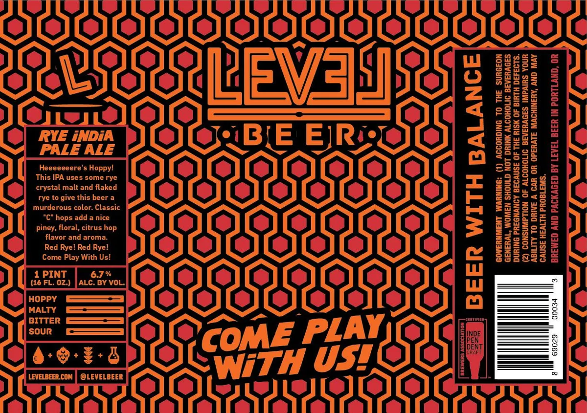 Come Play With Us! label art — LEVEL BEER
