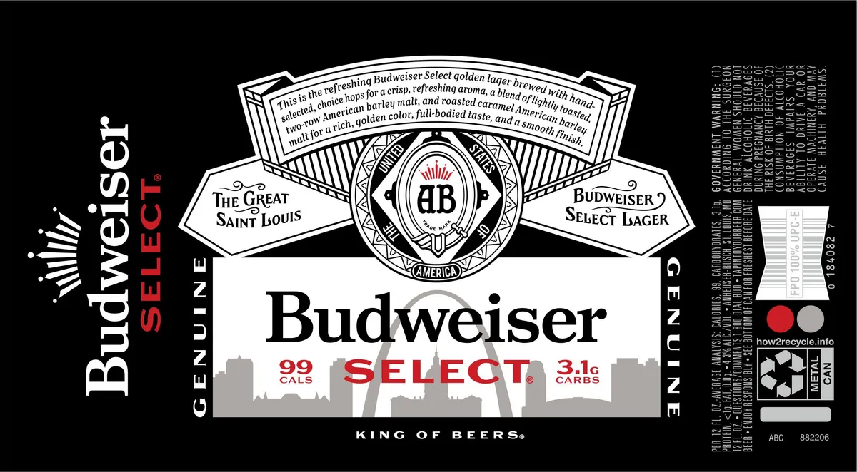 Budweiser Select label