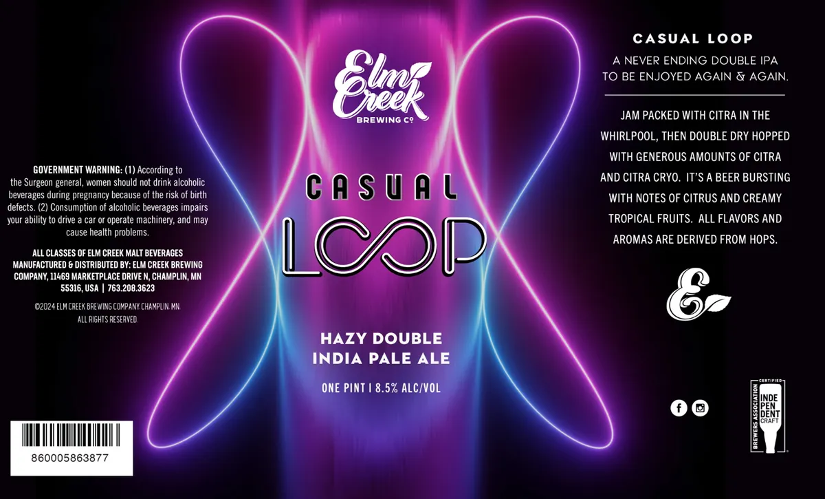 Casual Loop — full label as filed with TTB