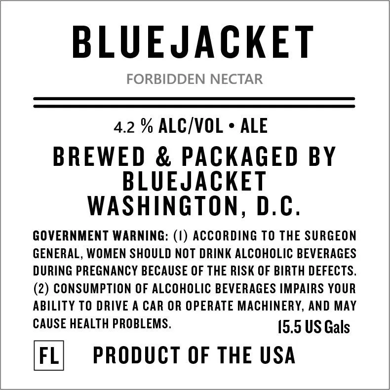 Forbidden Nectar — full label as filed with TTB