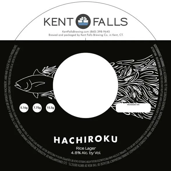 Hachiroku Rice Lager — full label as filed with TTB