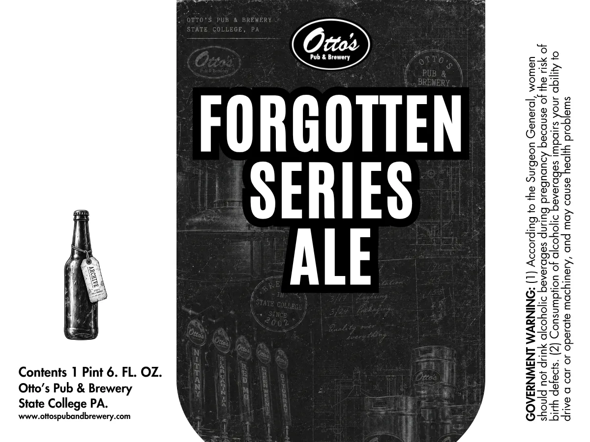 Forgotten Series Ale — full label as filed with TTB