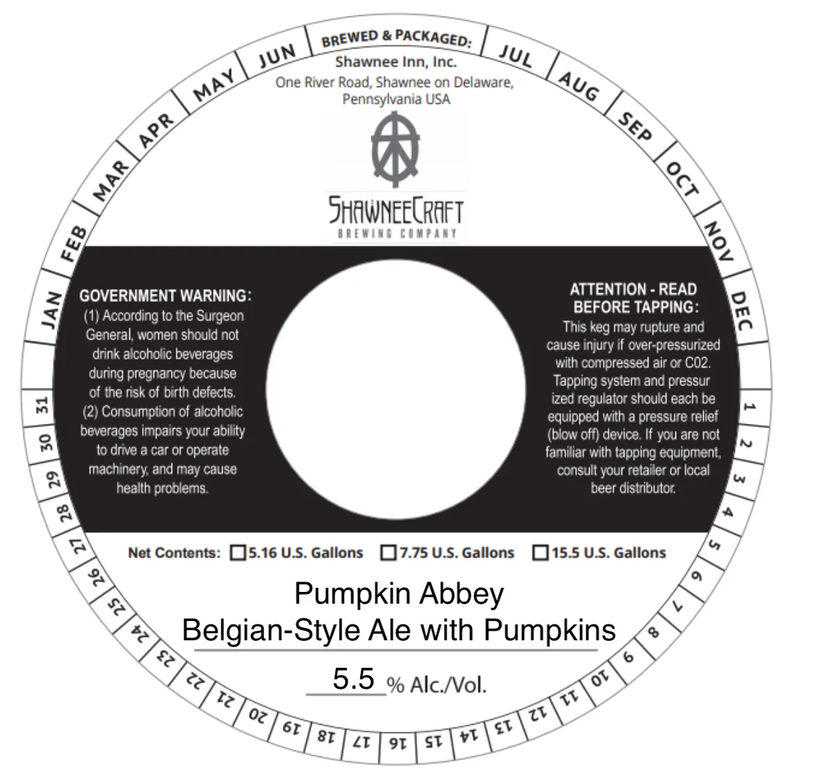 Pumpkin Abbey — full label as filed with TTB