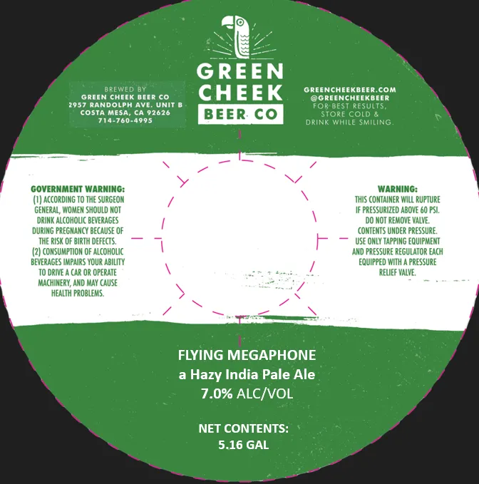 Flying Megaphone — full label as filed with TTB