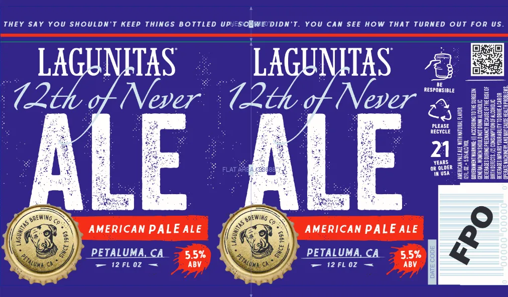 12th of Never Ale — full label as filed with TTB