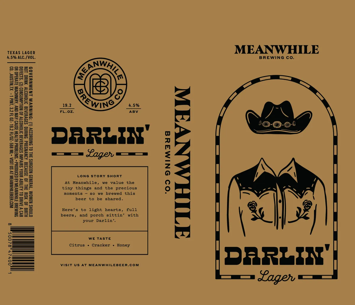Darlin' Lager — full label as filed with TTB