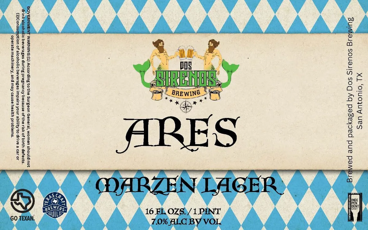 Ares Marzen Lager — full label as filed with TTB