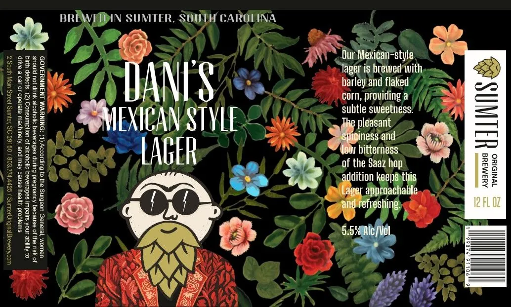 Dani's Mexican Style Lager — full label as filed with TTB