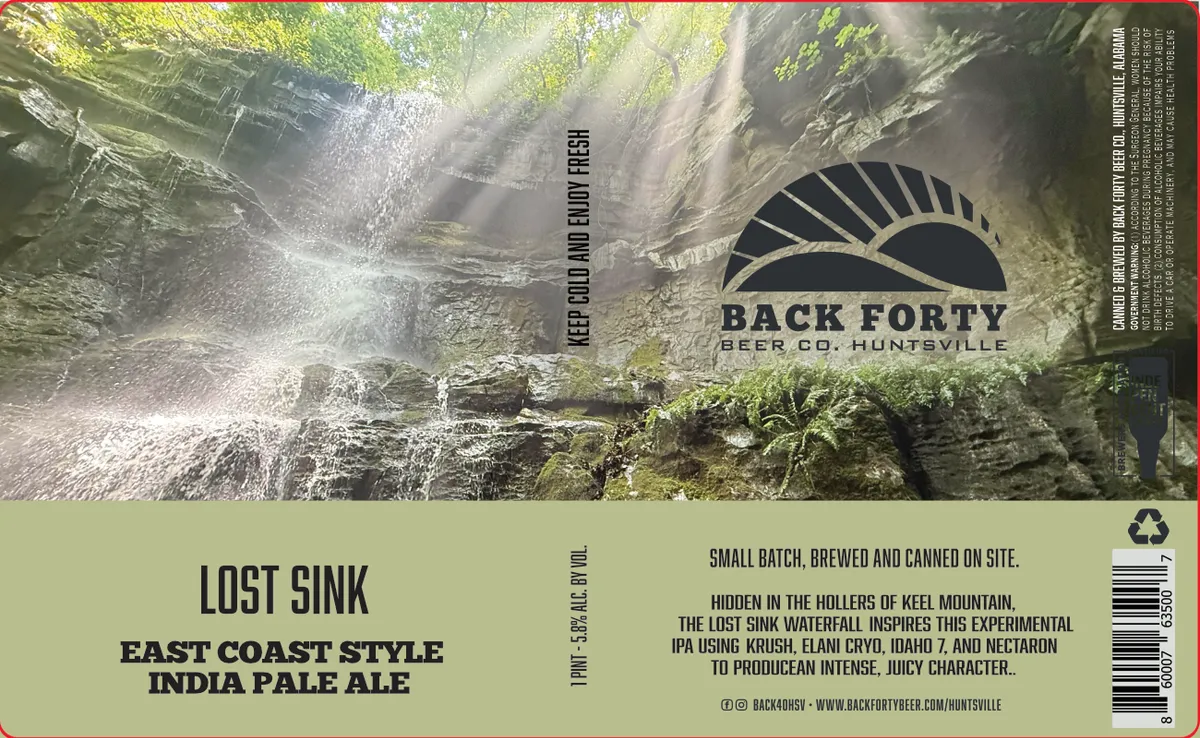 Lost Sink — full label as filed with TTB